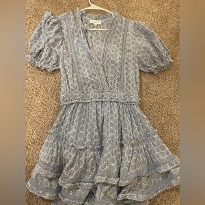 Powder blue puff sleeve Loveshack Fancy look alike